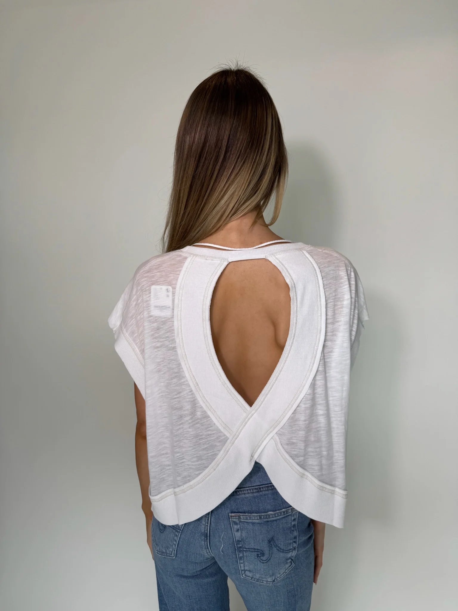 Free People | My Time Tee | White | Back | Vagabond | Apparel | Boutique