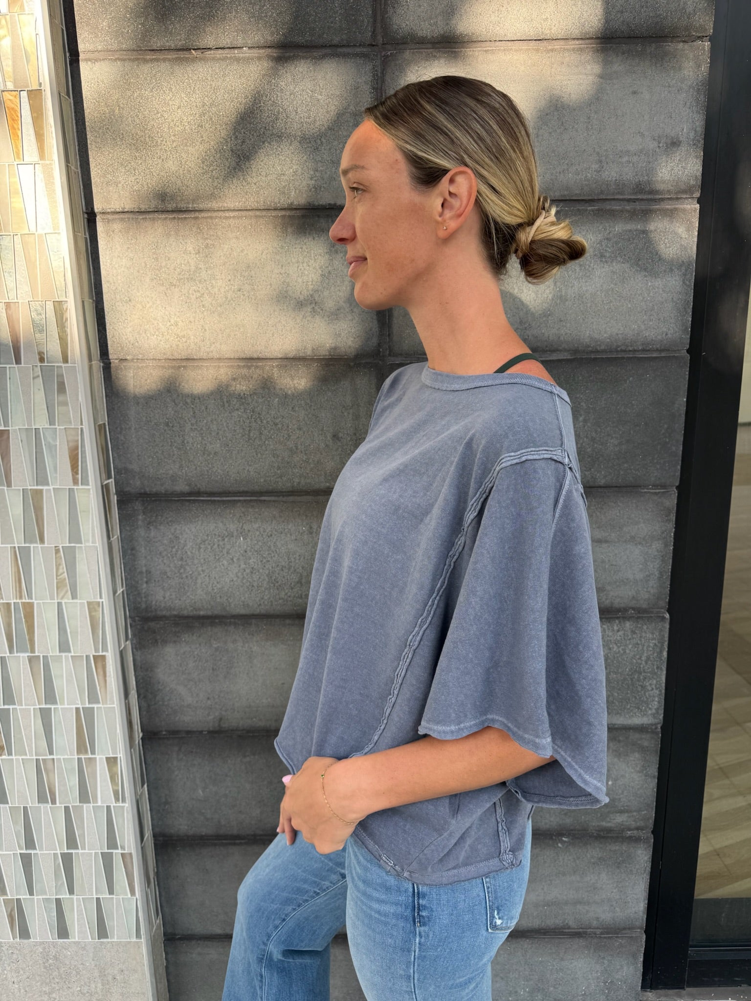 Free People | Next Level Tee Night Shadow | Side | Vagabond | Apparel | Boutique