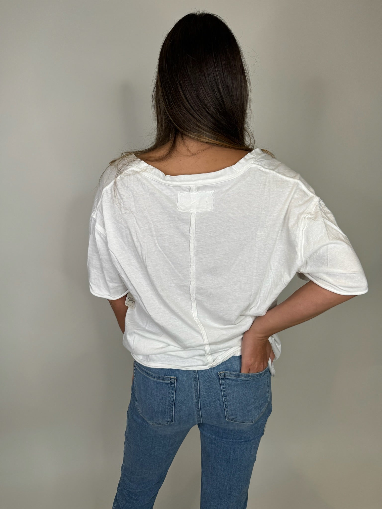 Free People Nina V Tee Ivory | Vagabond Apparel Boutique