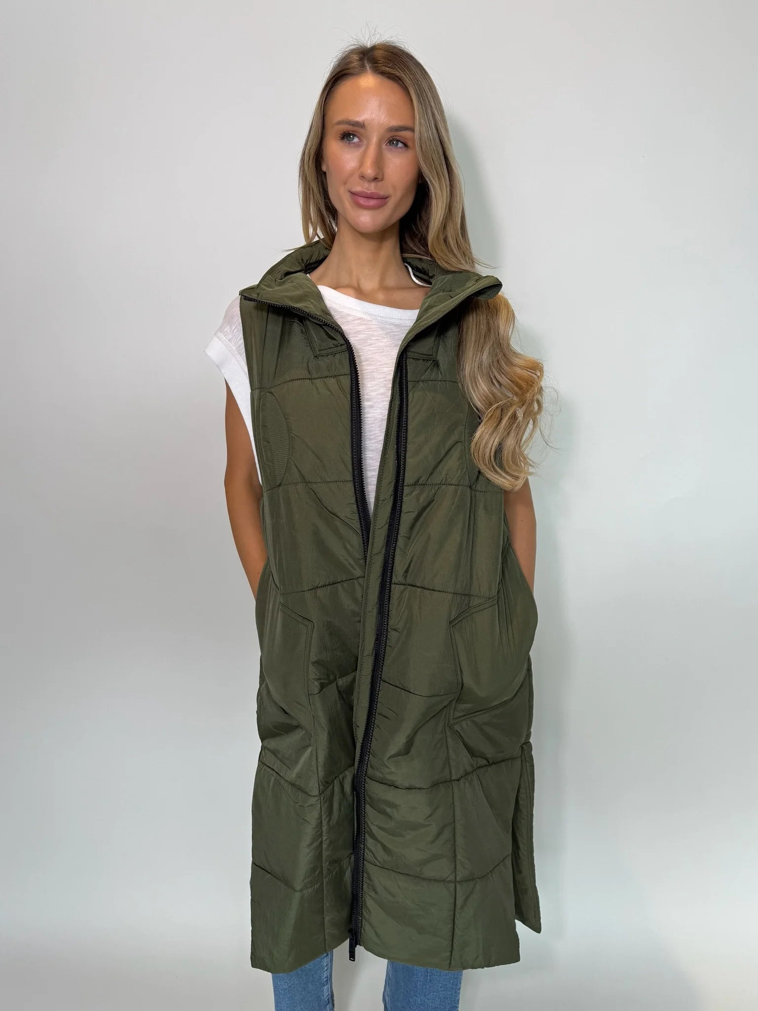 Free People | On The Move Packable Puffer Vest | Front Model | Vagabond | Apparel | Boutique