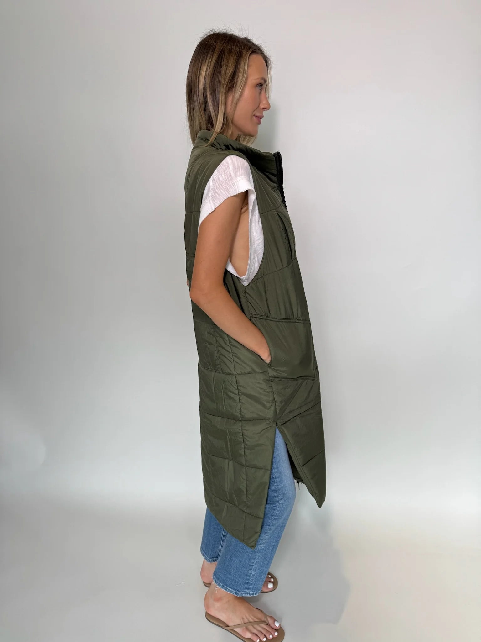 Free People | On The Move Packable Puffer Vest | Side | Vagabond | Apparel | Boutique