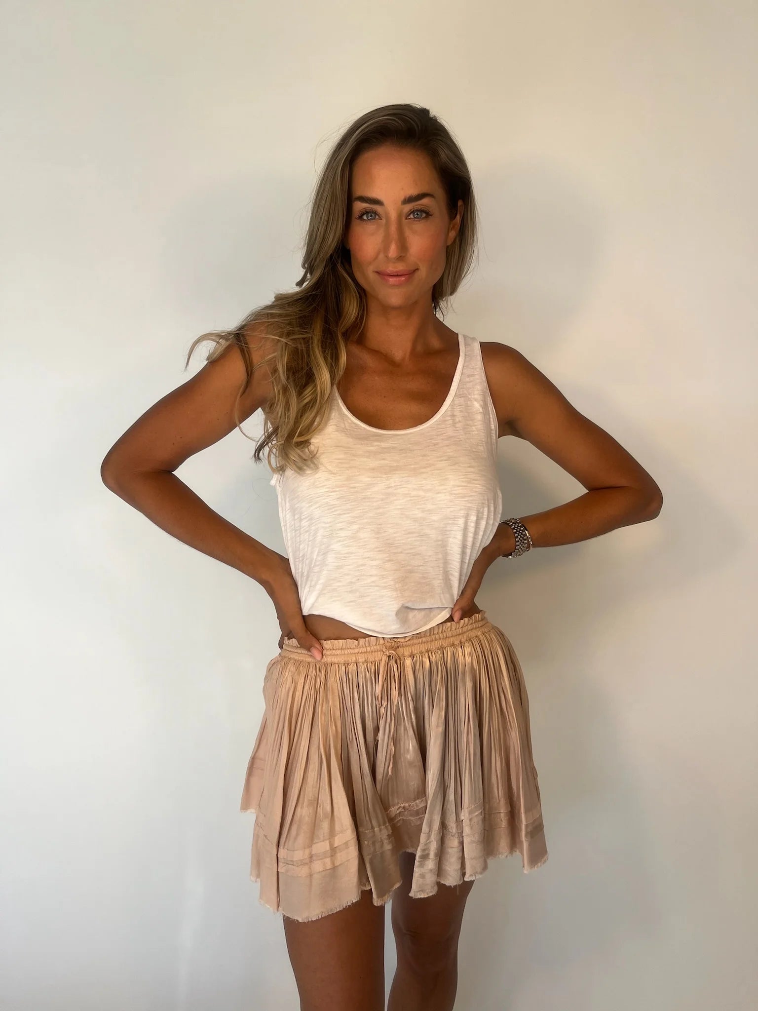 Free People | One Third Charm Mini Skirt | Blush | Vagabond | Apparel | Boutique