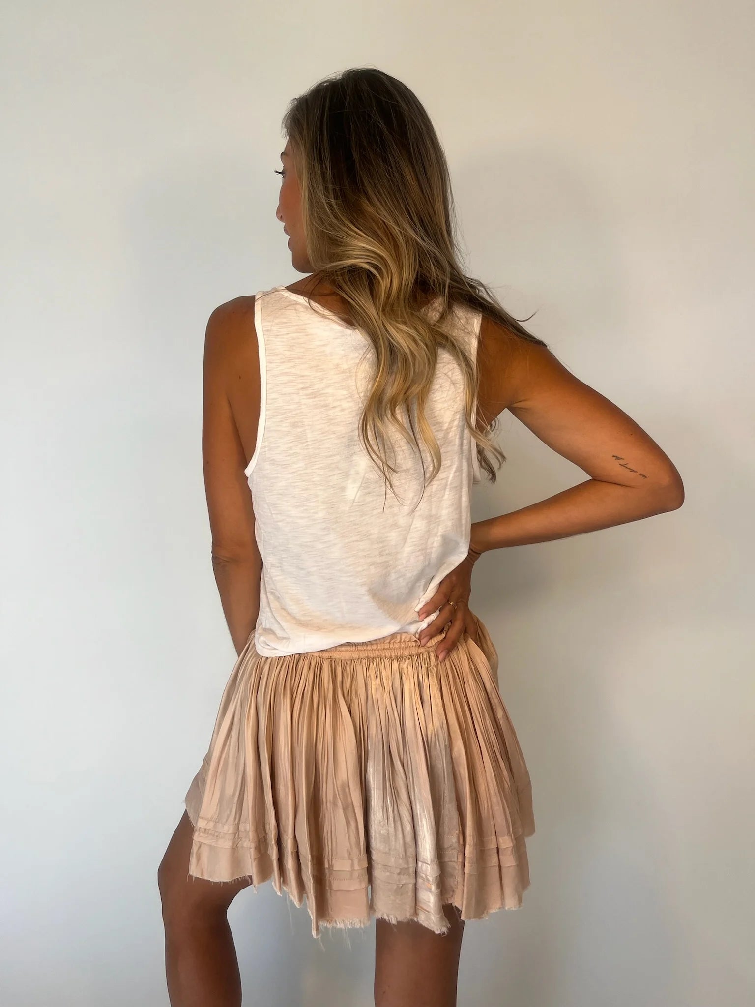 Free People | One Third Charm Mini Skirt | Blush | Vagabond | Apparel | Boutique