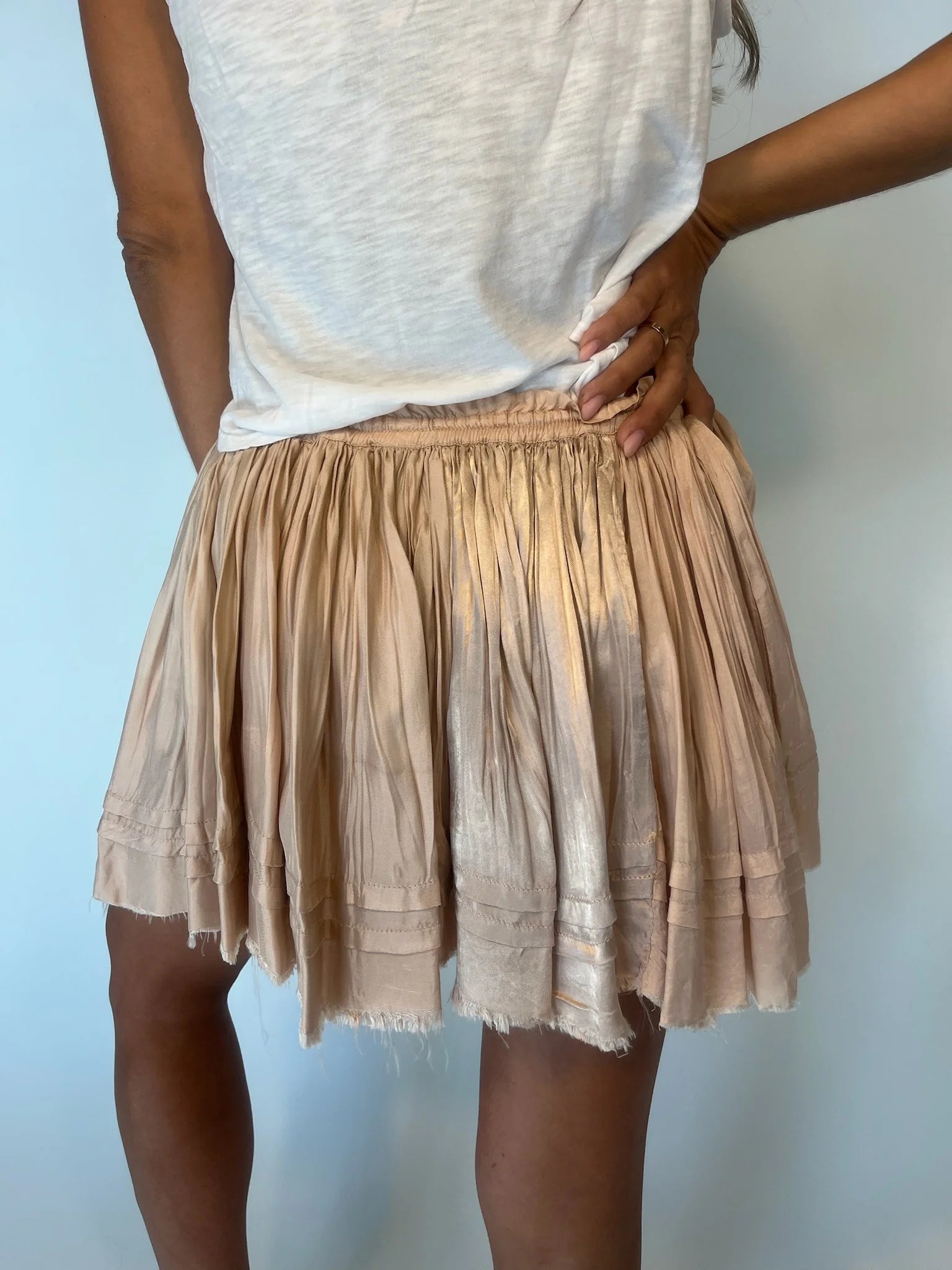 Free People | One Third Charm Mini Skirt | Blush | Vagabond | Apparel | Boutique