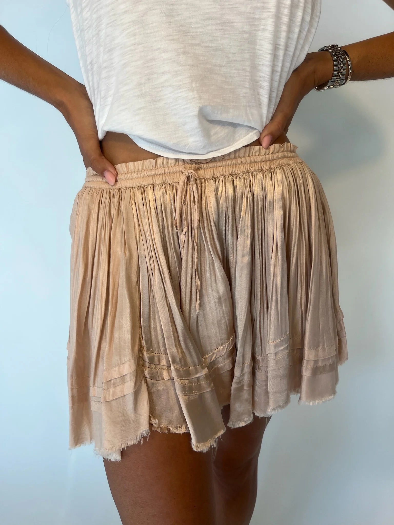 Free People | One Third Charm Mini Skirt | Blush | Vagabond | Apparel | Boutique
