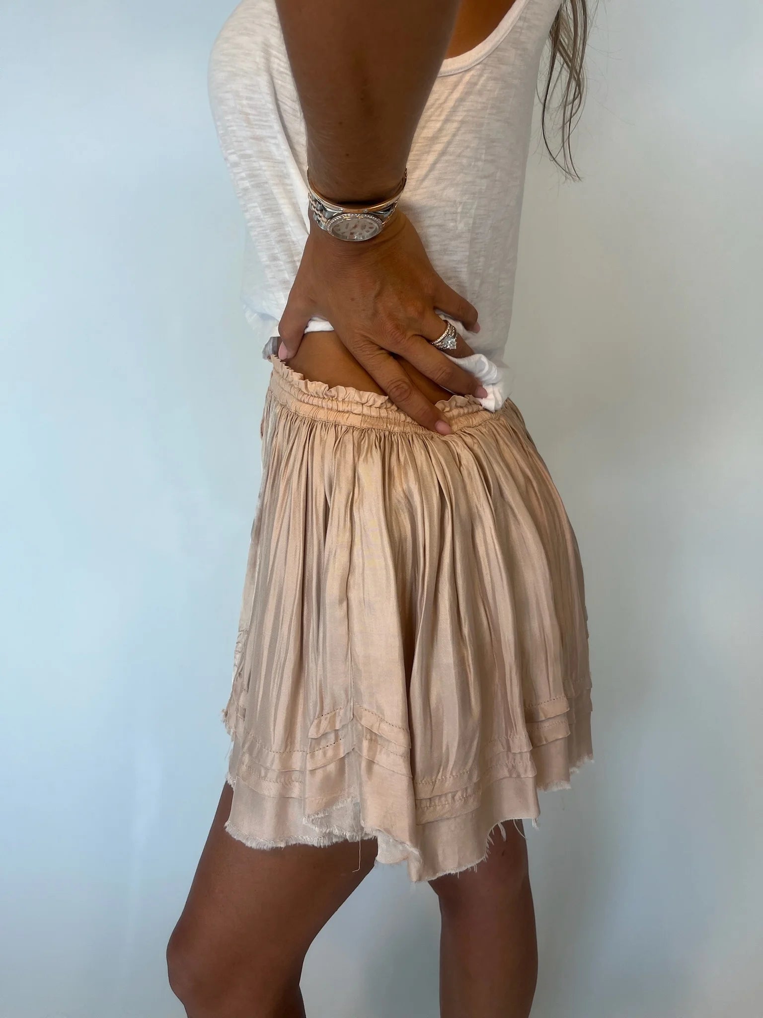 Free People | One Third Charm Mini Skirt | Blush | Vagabond | Apparel | Boutique