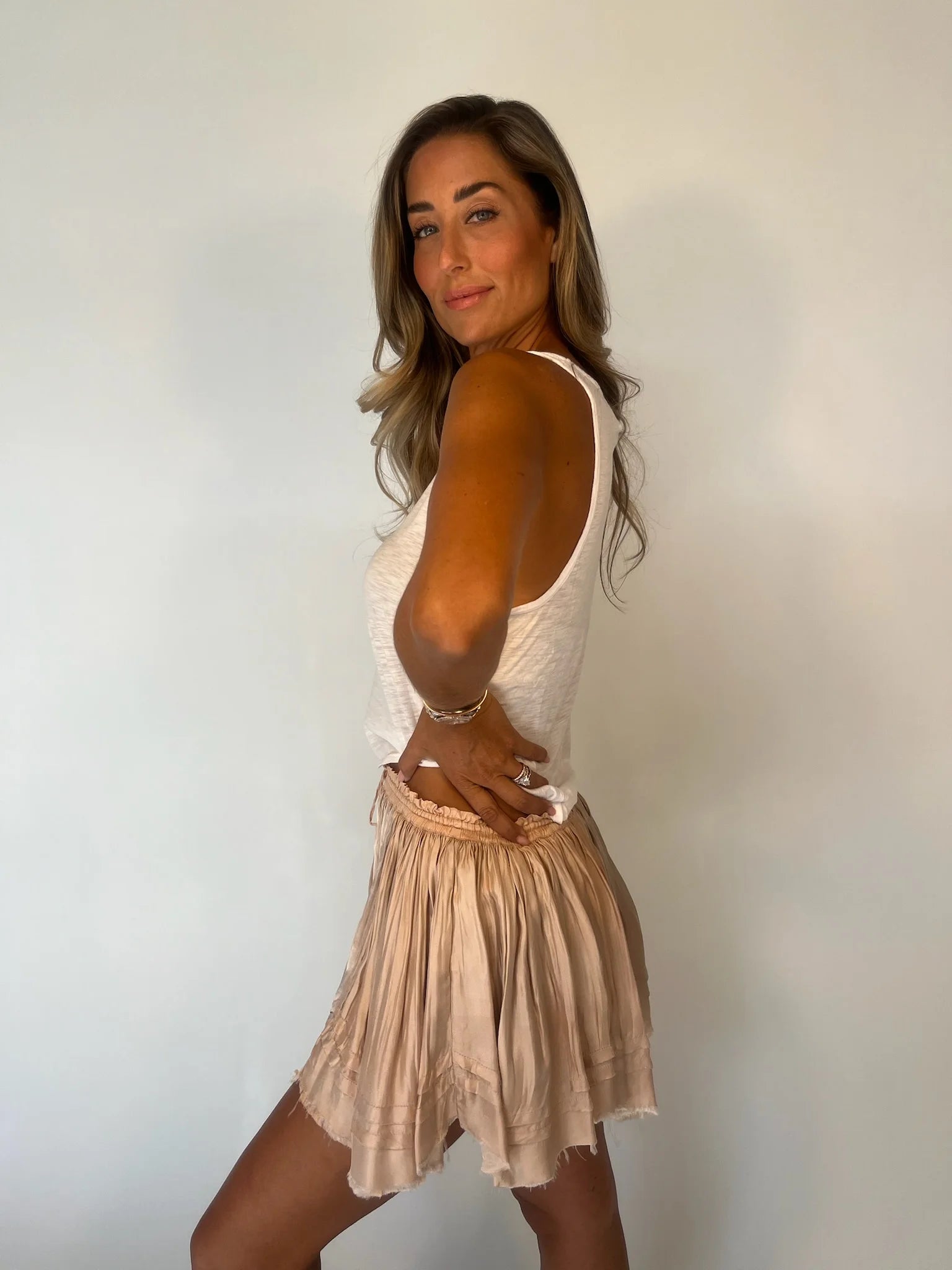 Free People | One Third Charm Mini Skirt | Blush | Vagabond | Apparel | Boutique