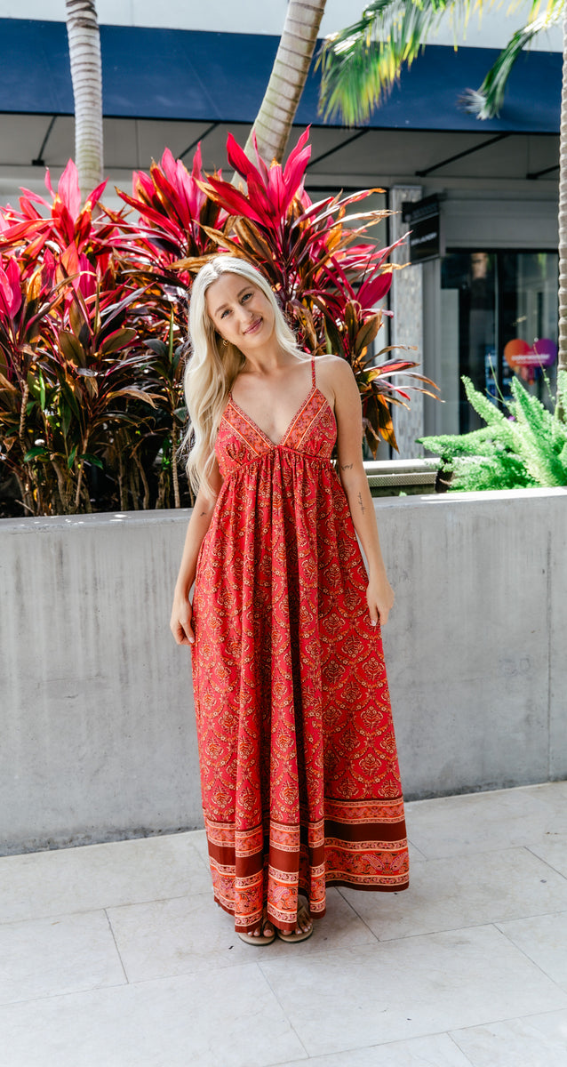 Free People Sorrento Stroll Printed Maxi