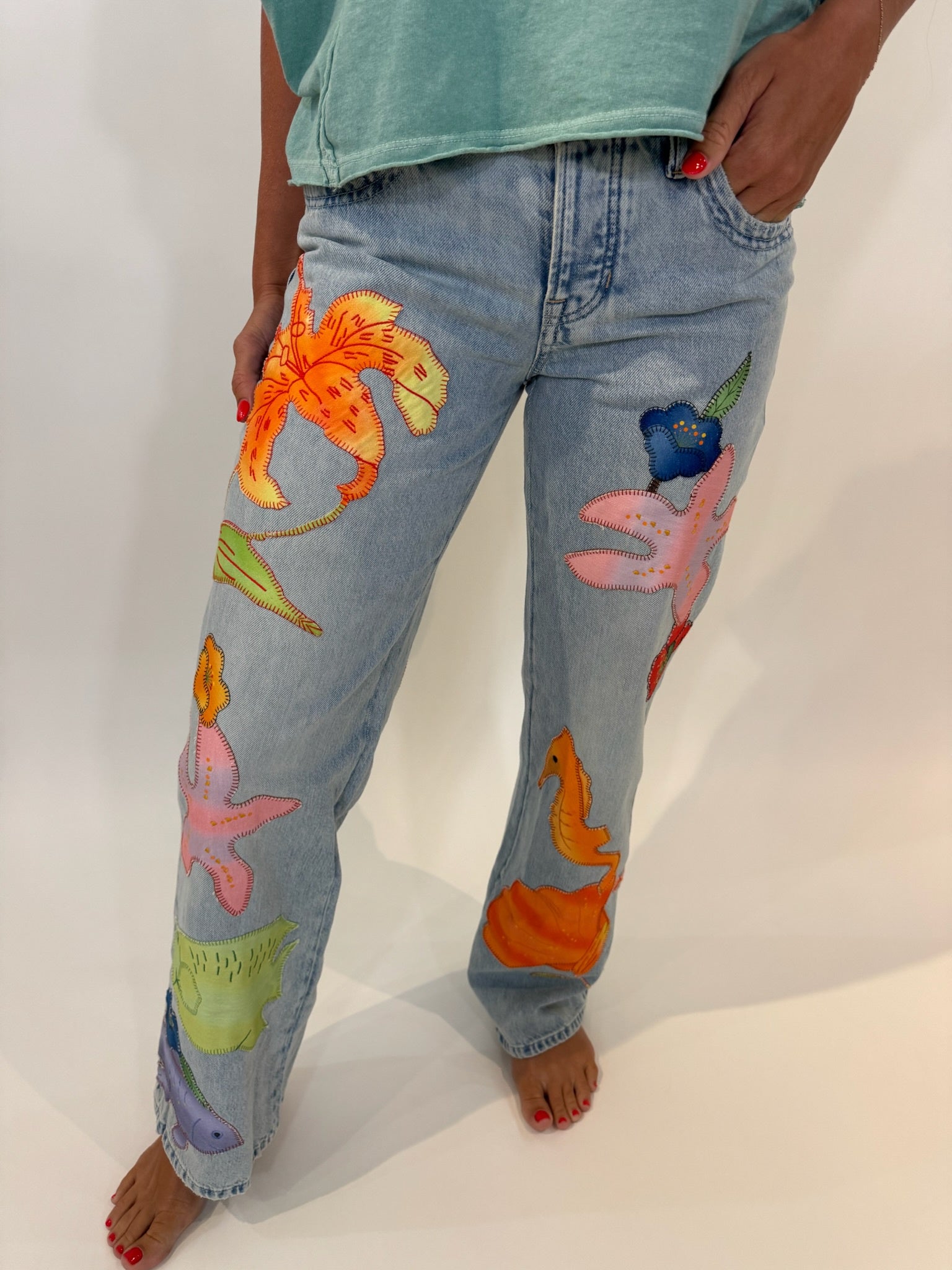 Free People | Surfside Patched Jean | Vagabond | Apparel | Boutique