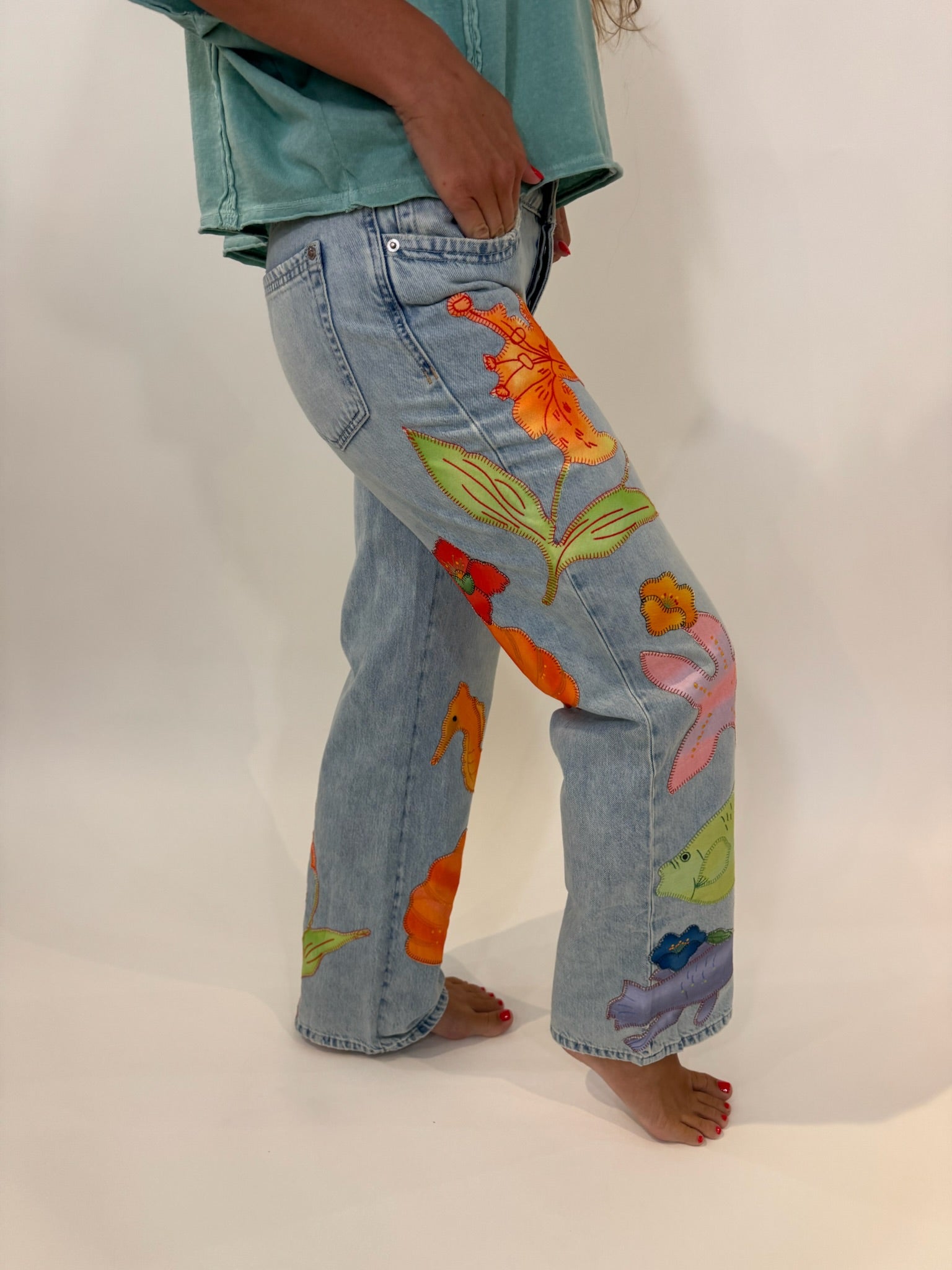 Free People | Surfside Patched Jean | Vagabond | Apparel | Boutique