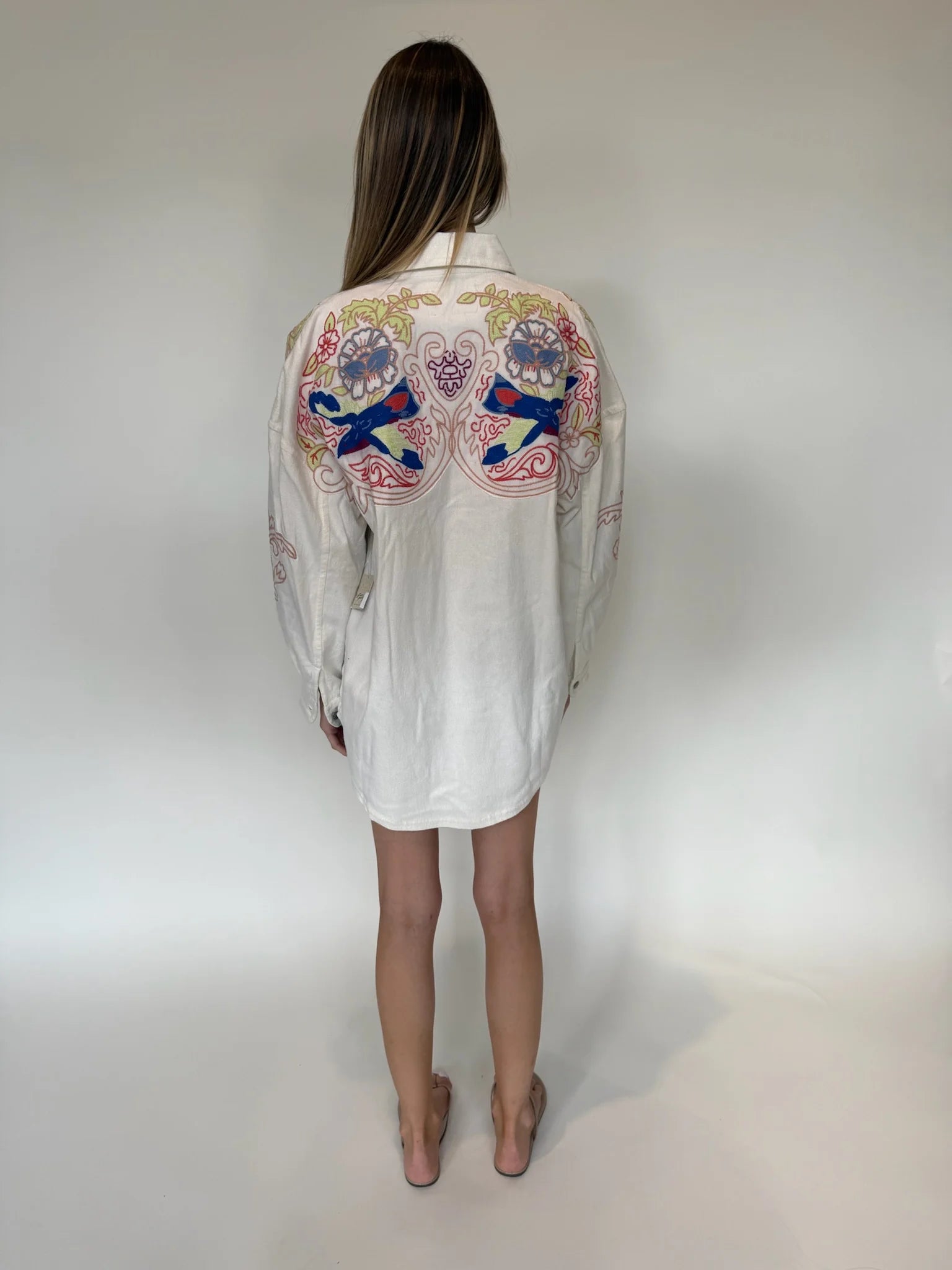 Free People | Take Flight Embroidered Shirt | Back | Vagabond | Apparel | Boutique