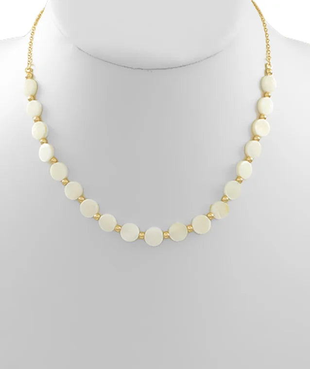 GSA | MOP | Round Staion Chain Necklace | Vagabond | Apparel | Boutique