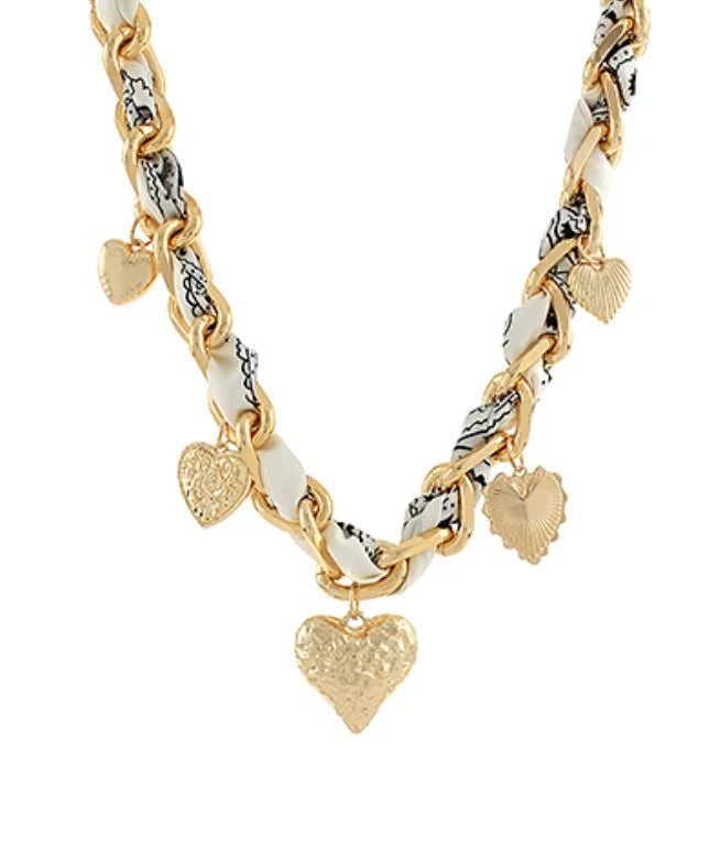 GSA | Multi Charm Pendant Scarf Necklace | Vagabond | Apparel | Boutique