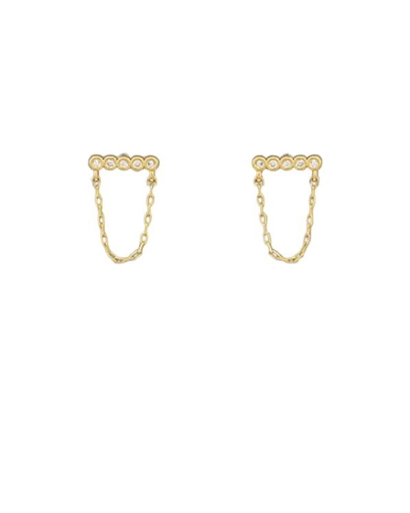 GSA | Pave Bar Link Chain Earrings | Vagabond | Apparel | Boutique