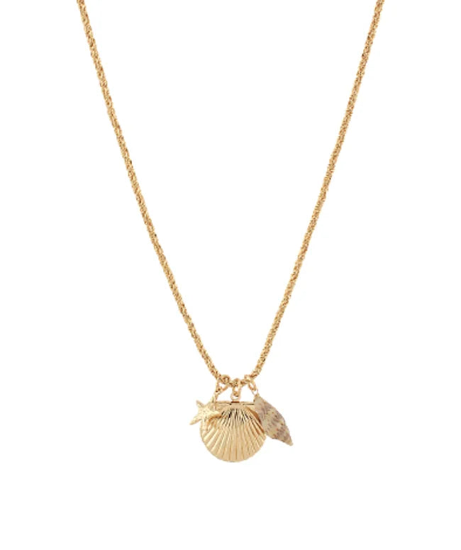 GSA | Shell & Sealife Charm Textured Necklace | Vagabond | Apparel | Boutique