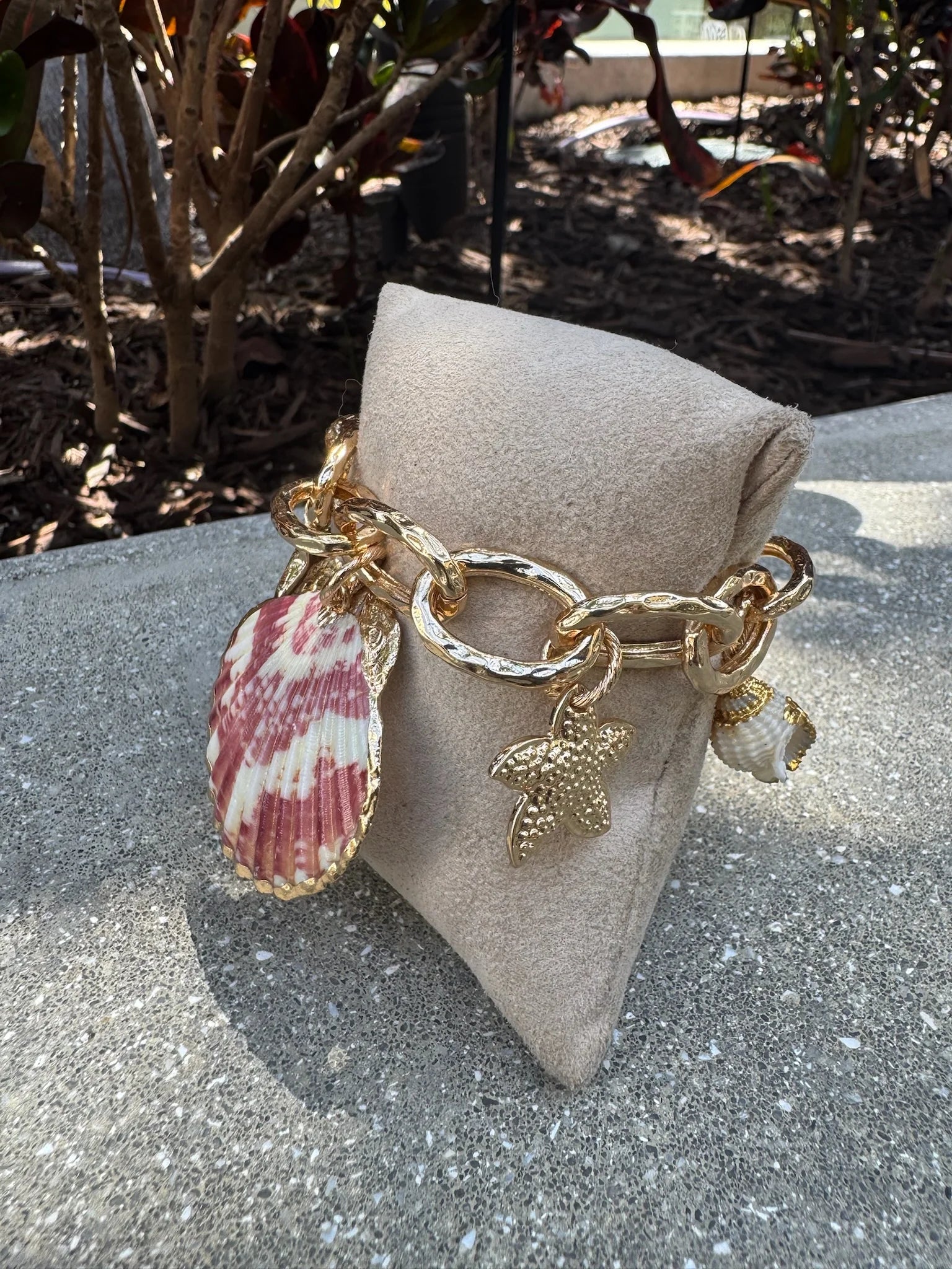 GSA | Starfish & Shell Charm Bracelet | Side | Vagabond | Apparel | Boutique