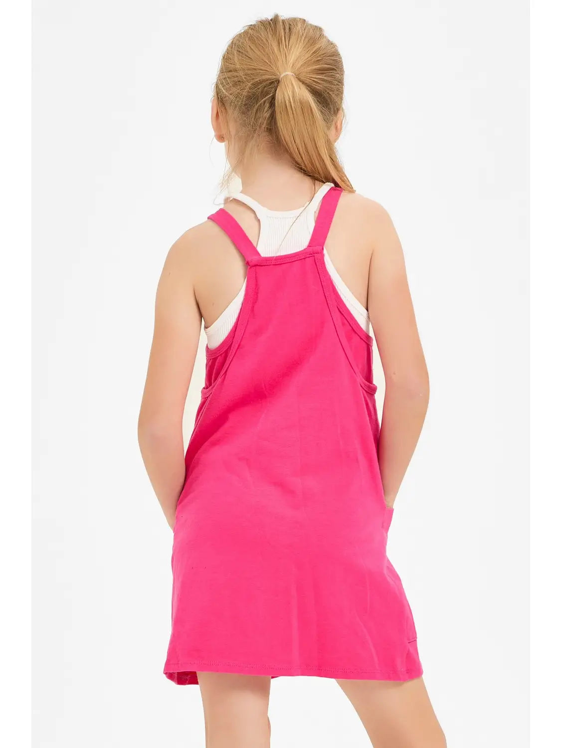 Good Girl | Romper Dress | Hot Pink | Back | Vagabond | Apparel | Boutique