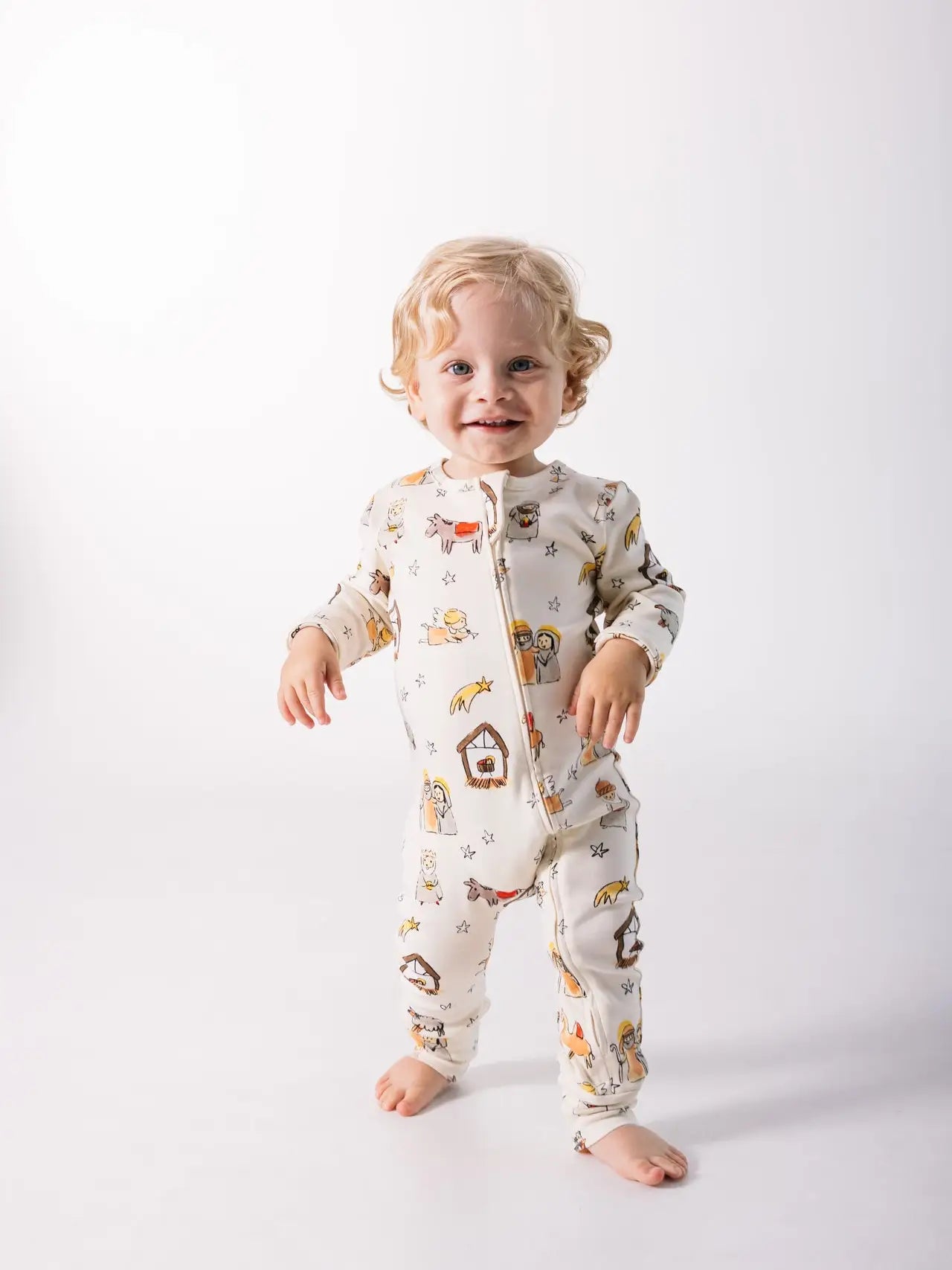 Holy Pals | Away In A Manger Footless Onesie | Vagabond | Apparel | Boutique