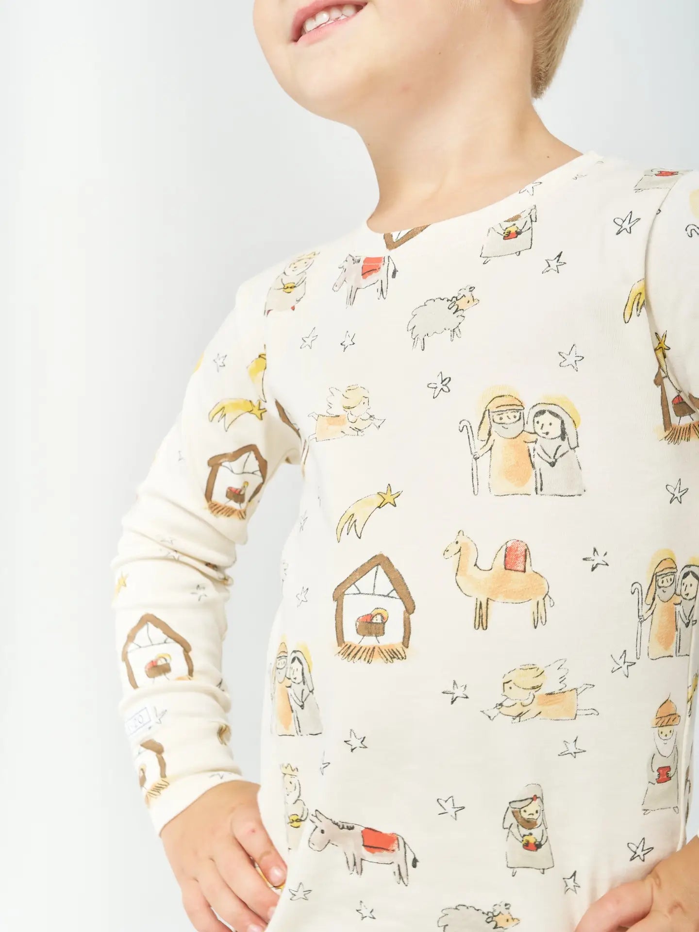 Holy Pals | Away In A Manger Long Sleeve PJ Set | Close | Vagabond | Apparel | Boutique