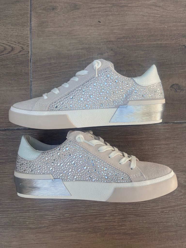 Dolce Vita Zina Crystal Sneaker Ivory/Suede