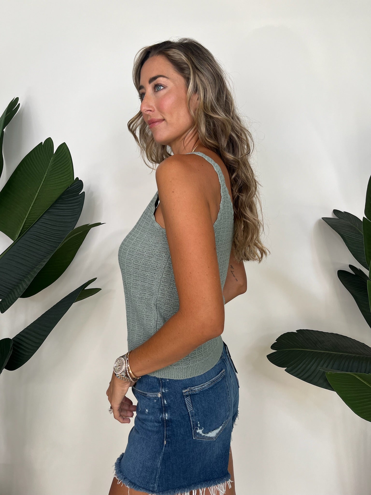 Splendid Poppy Sweater Tank Lagoon | Vagabond Apparel Boutique