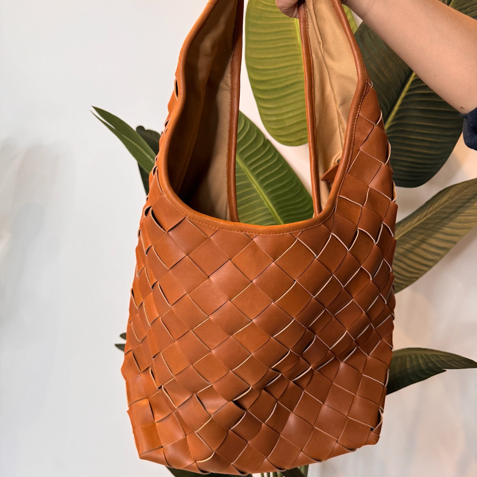 Sole Woven Leather Bag