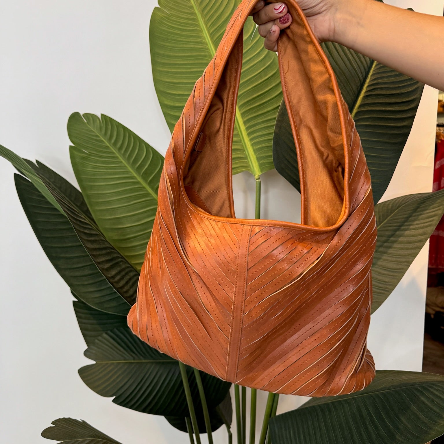 Sole Strips Leather Bag