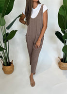 Bobi Low Neck Overall With Pockets | Vagabond Apparel Boutique
