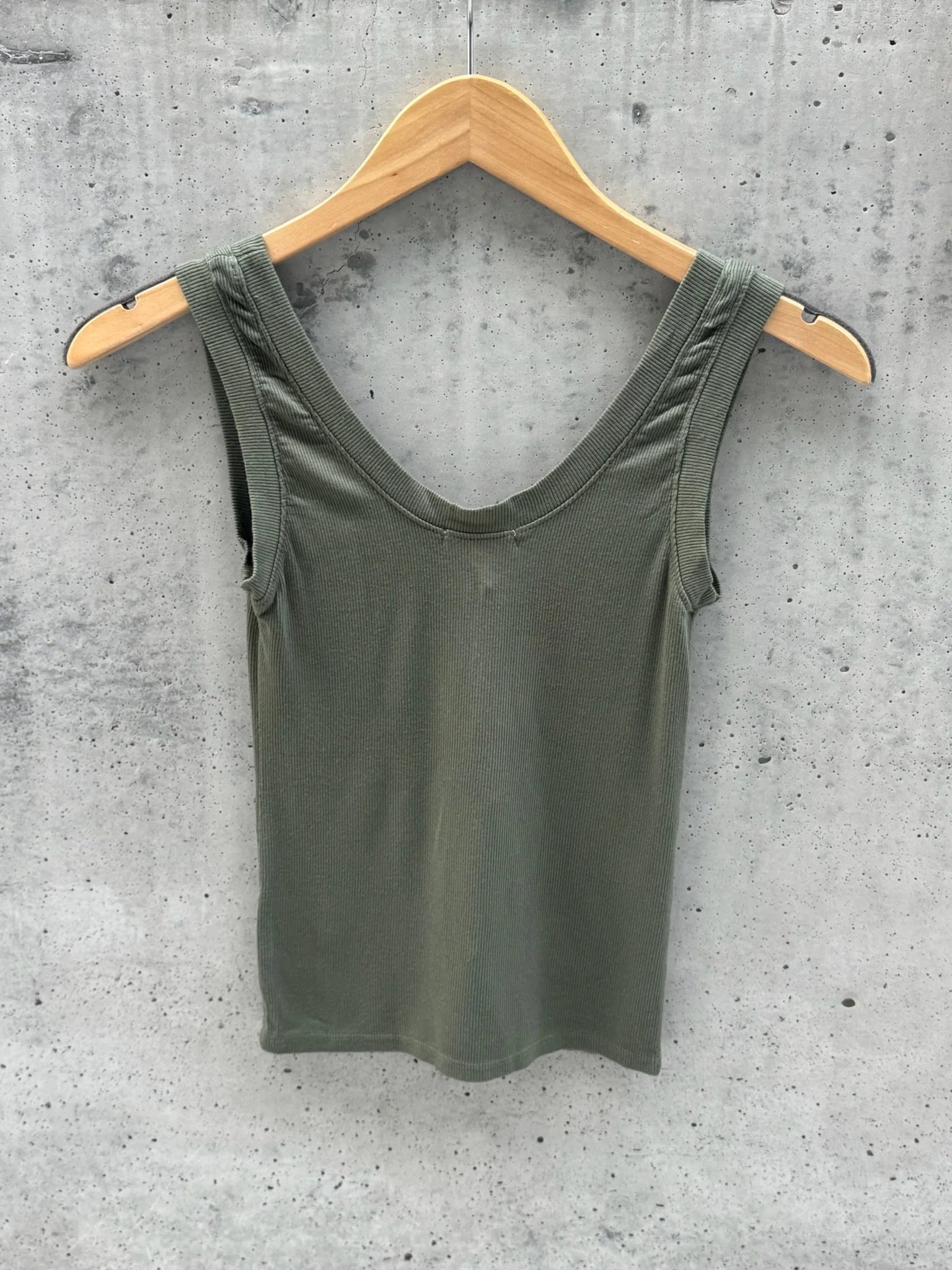 LA Made | New You Tank | Olive | Back | Vagabond | Apparel | Boutique