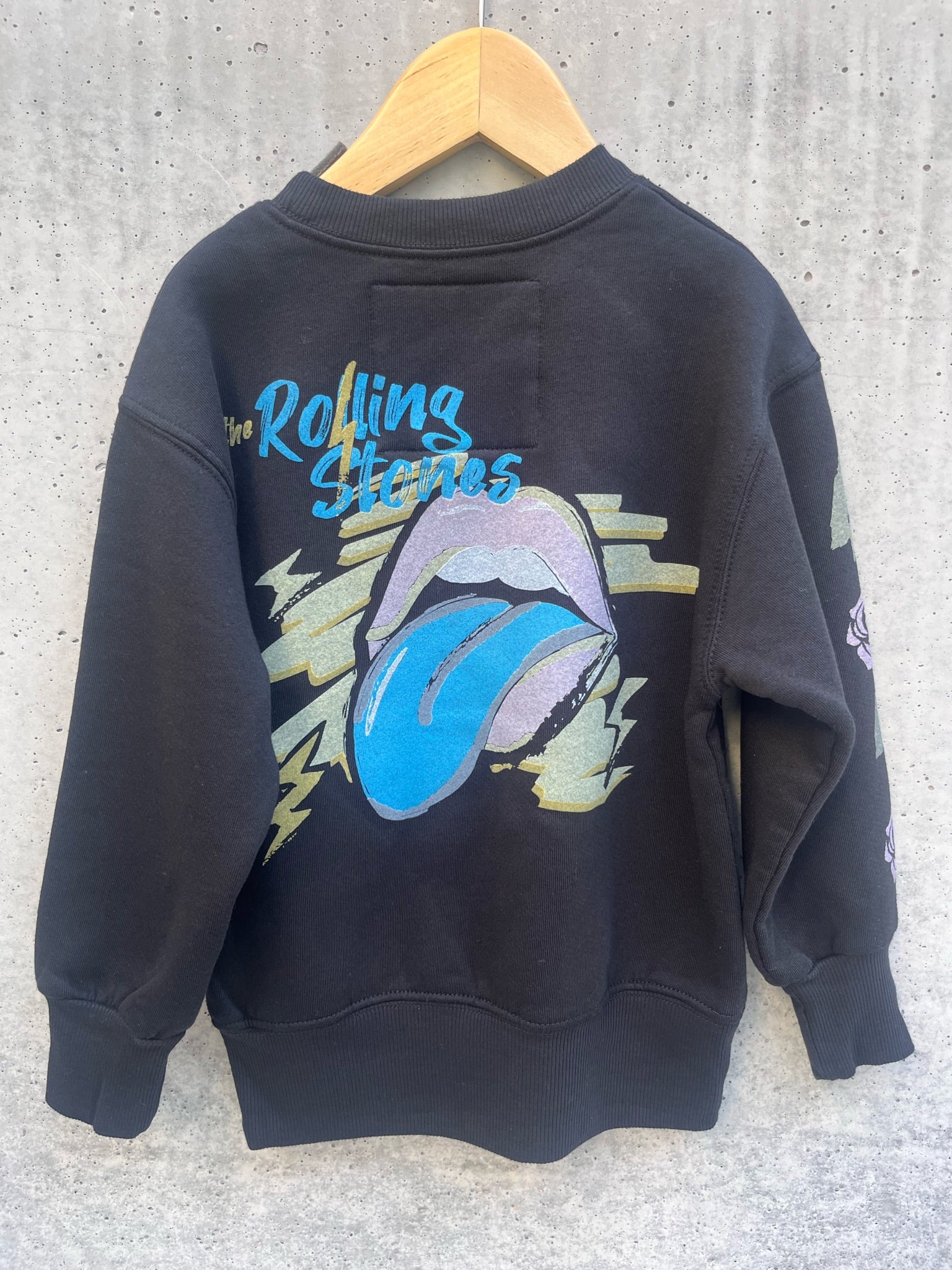 Rowdy Sprouts Stones Crew Sweatshirt Jet Black