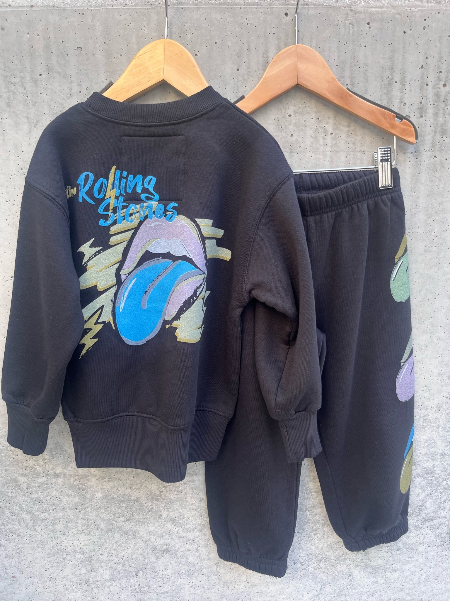 Rowdy Sprouts Stones Crew Sweatshirt Jet Black