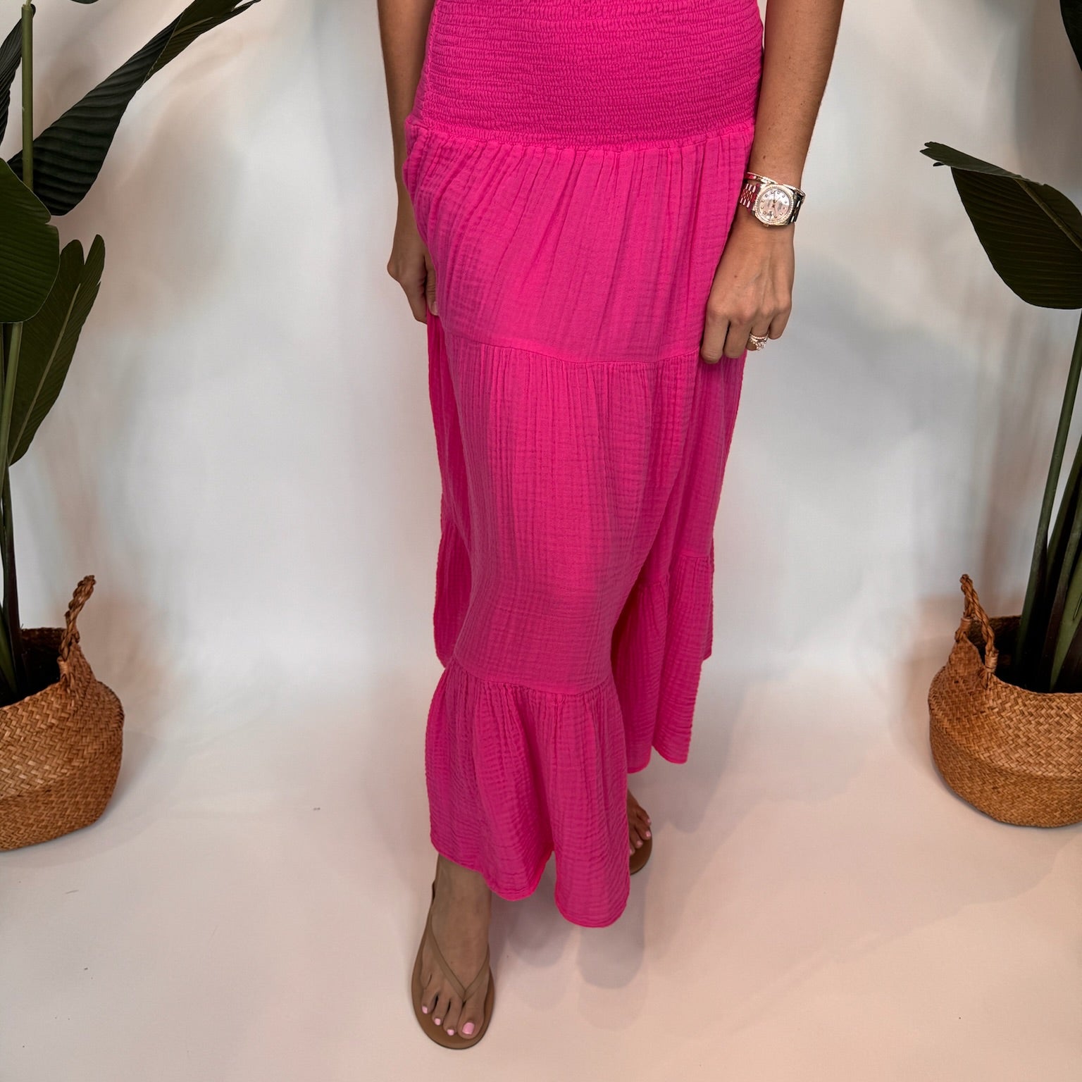 Felicite Smocked Skirt Cotton Candy