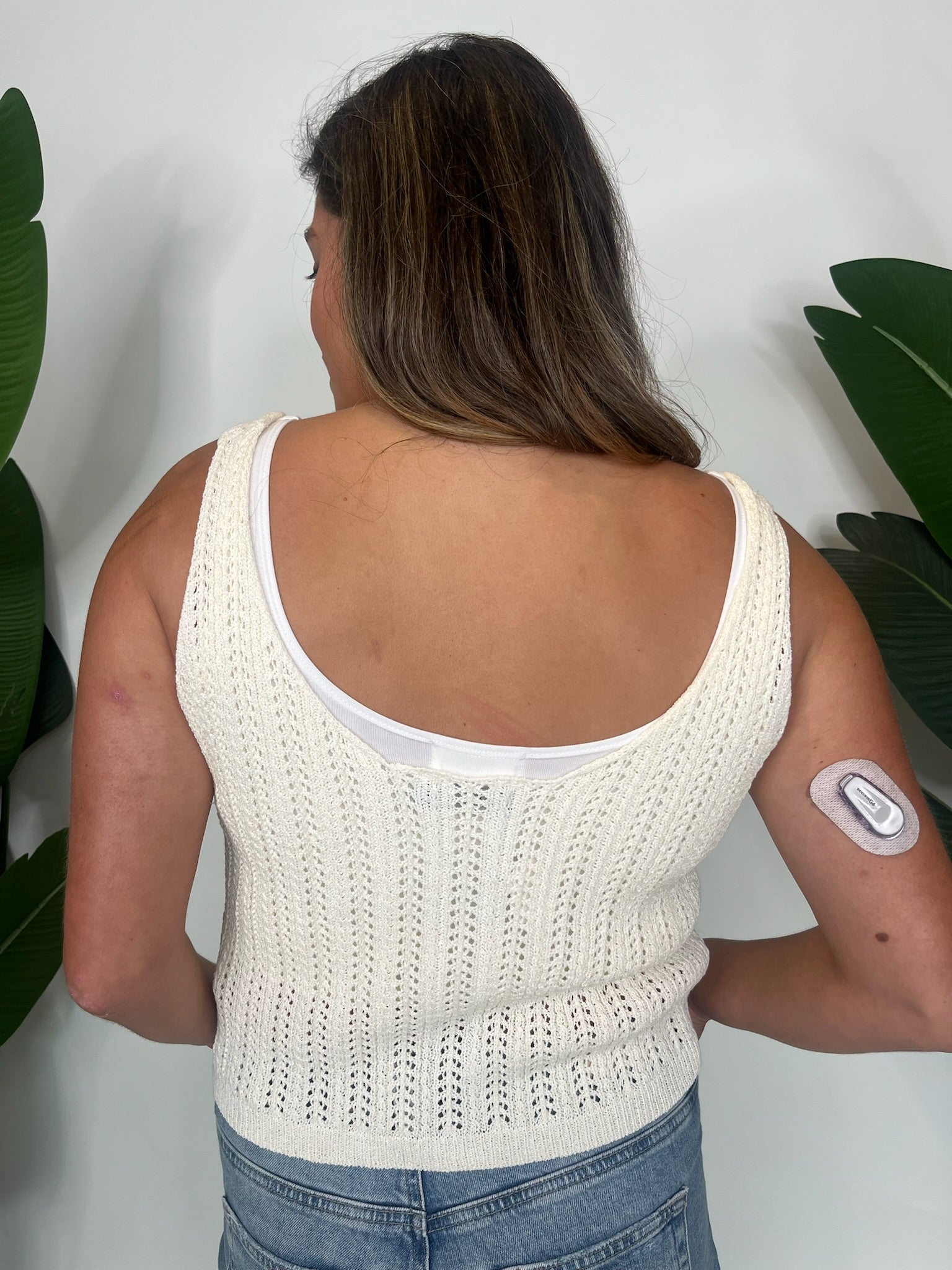 KLD Sleeveless Button Front Knit Vest Natural | Vagabond Apparel Boutique