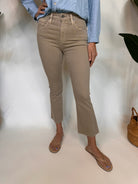 AG Farrah Crop Boot Cut Sulfur Desert Taupe