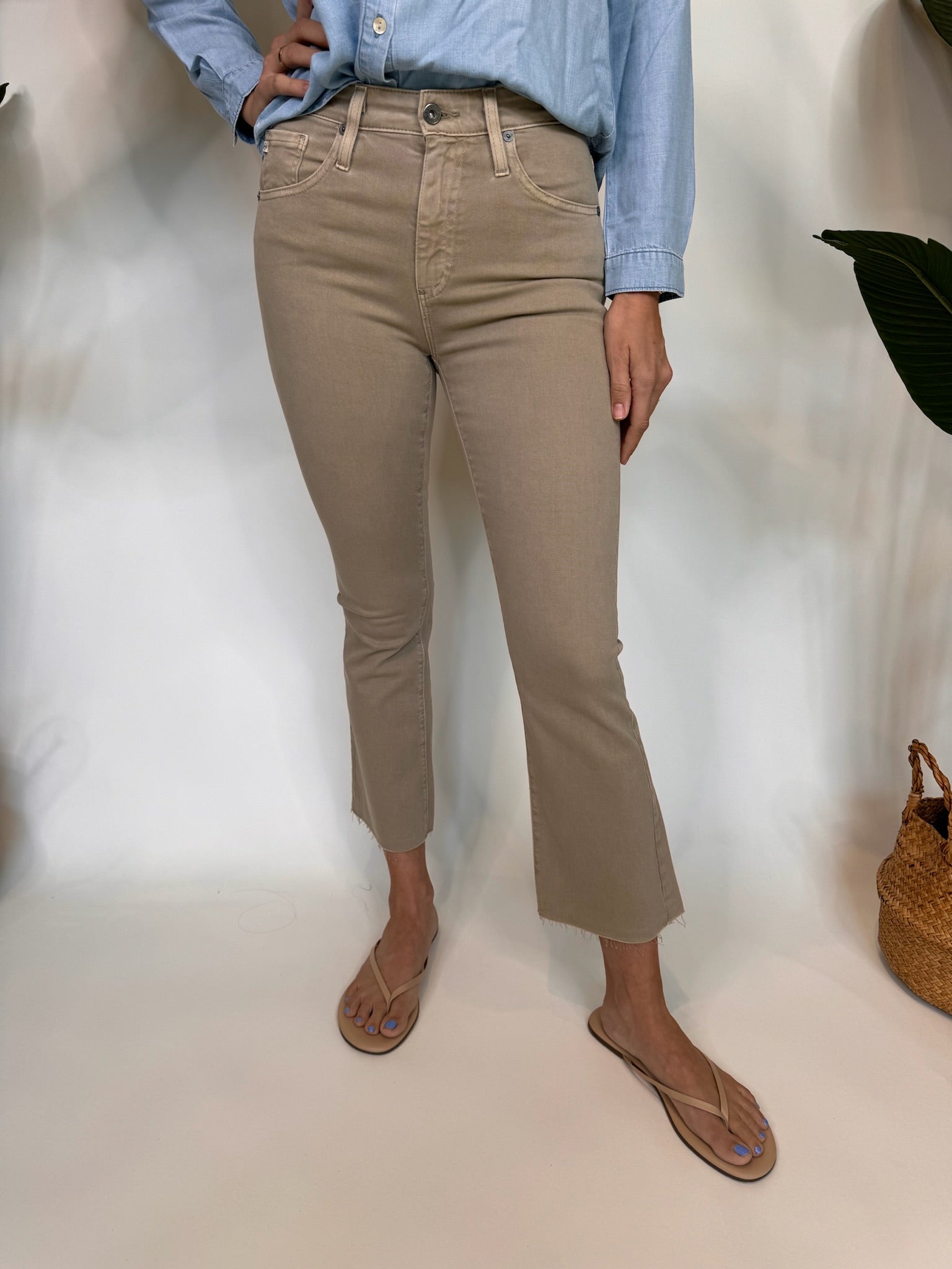 AG Farrah Crop Boot Cut Sulfur Desert Taupe