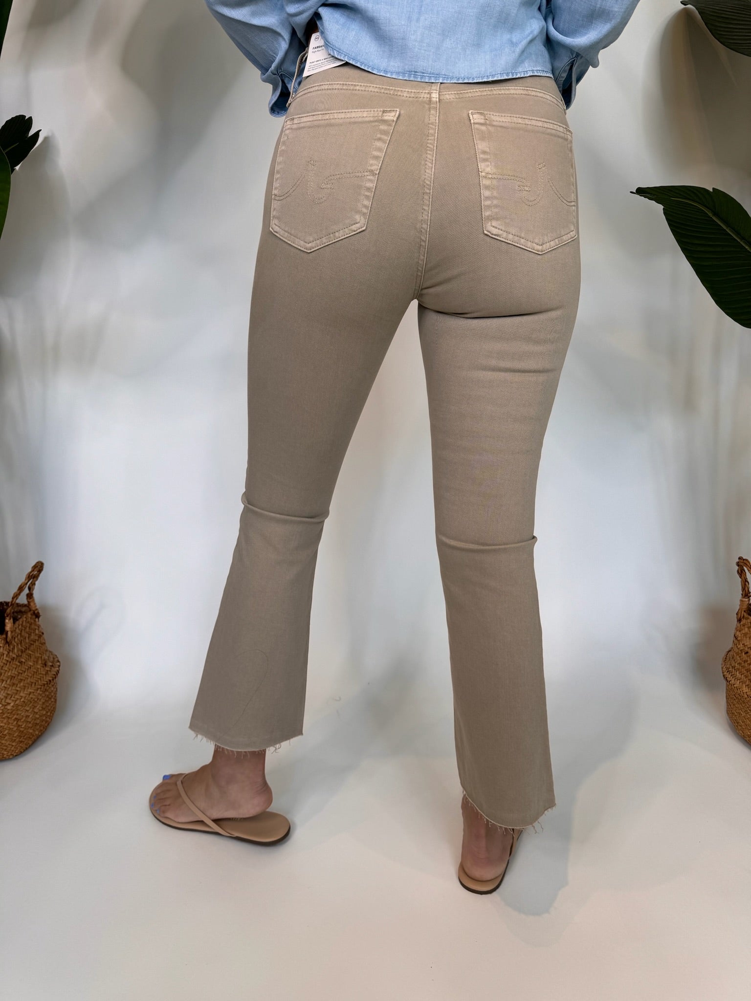 AG Farrah Crop Boot Cut Sulfur Desert Taupe