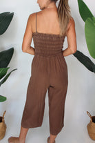 Bella Dahl Wide Leg Smocked Ruffle Jumpsuit | Vagabond Apparel Boutique