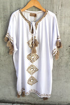 Skemo Teen Bling Short Kaftan White | Vagabond Apparel Boutique