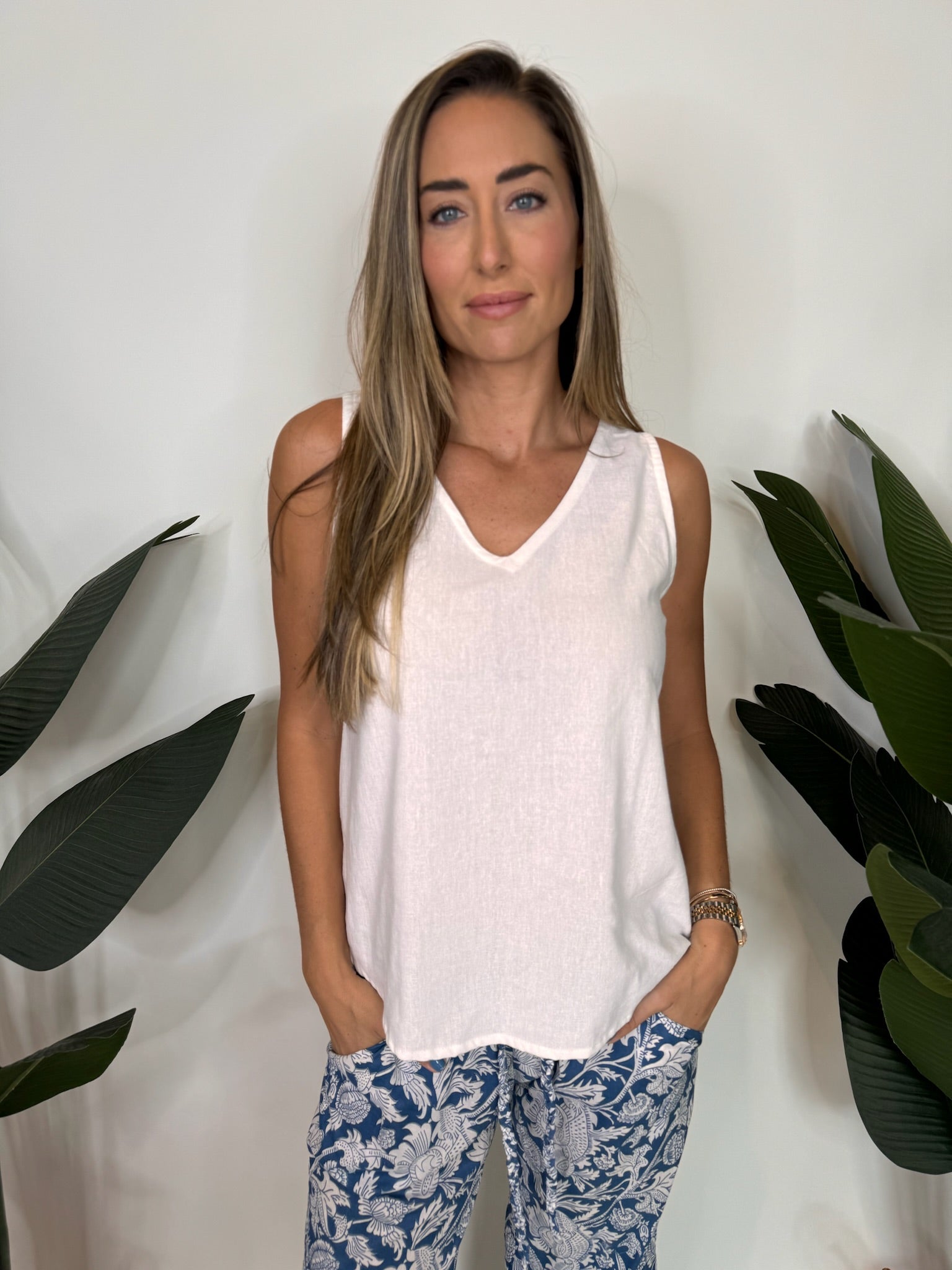 Sole Elise Linen Top White