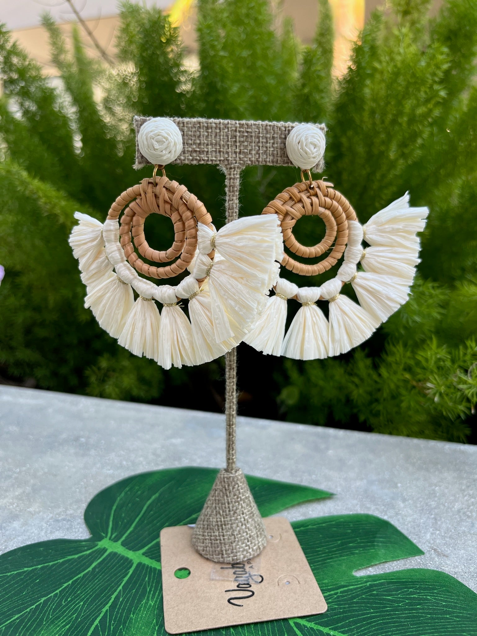 GSA Rattan Fan Earrings
