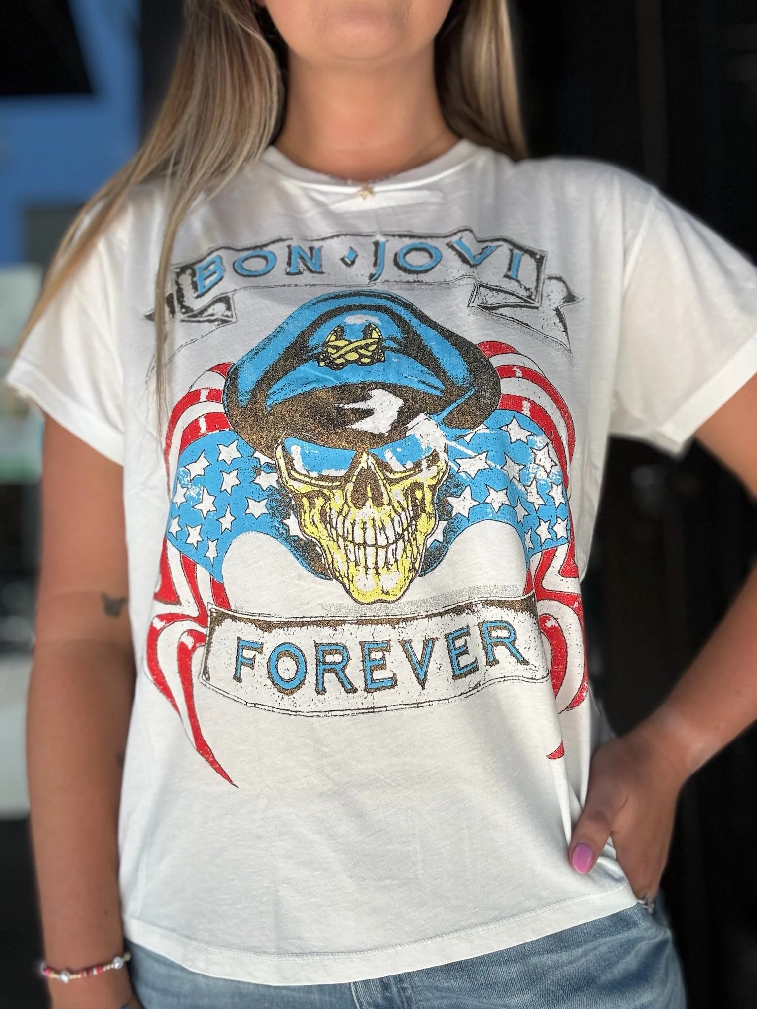 Daydreamer | Bon Jovi Forever Solo Tee | Close | Vagabond | Apparel | Boutique