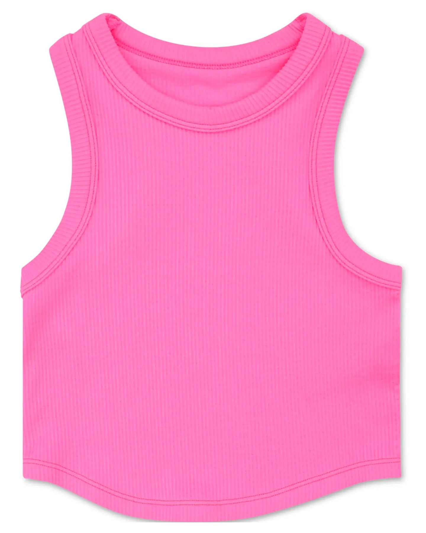 Iscream | Cropped Ribbed Racerbank Tank | Bright Pink| Vagabond | Apparel | Boutique
