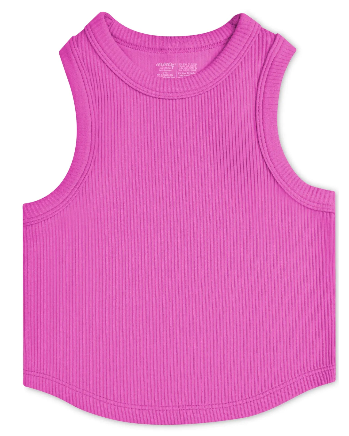 Iscream | Cropped Ribbed Racerbank Tank | Pretty Pink | Stock | Vagabond | Apparel | Boutique