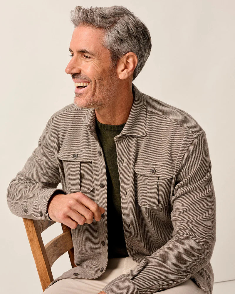 Johnnie O. | Carl Stretch Knit Flannel Lodge Shirt | Model Close | Vagabond | Apparel | Boutique