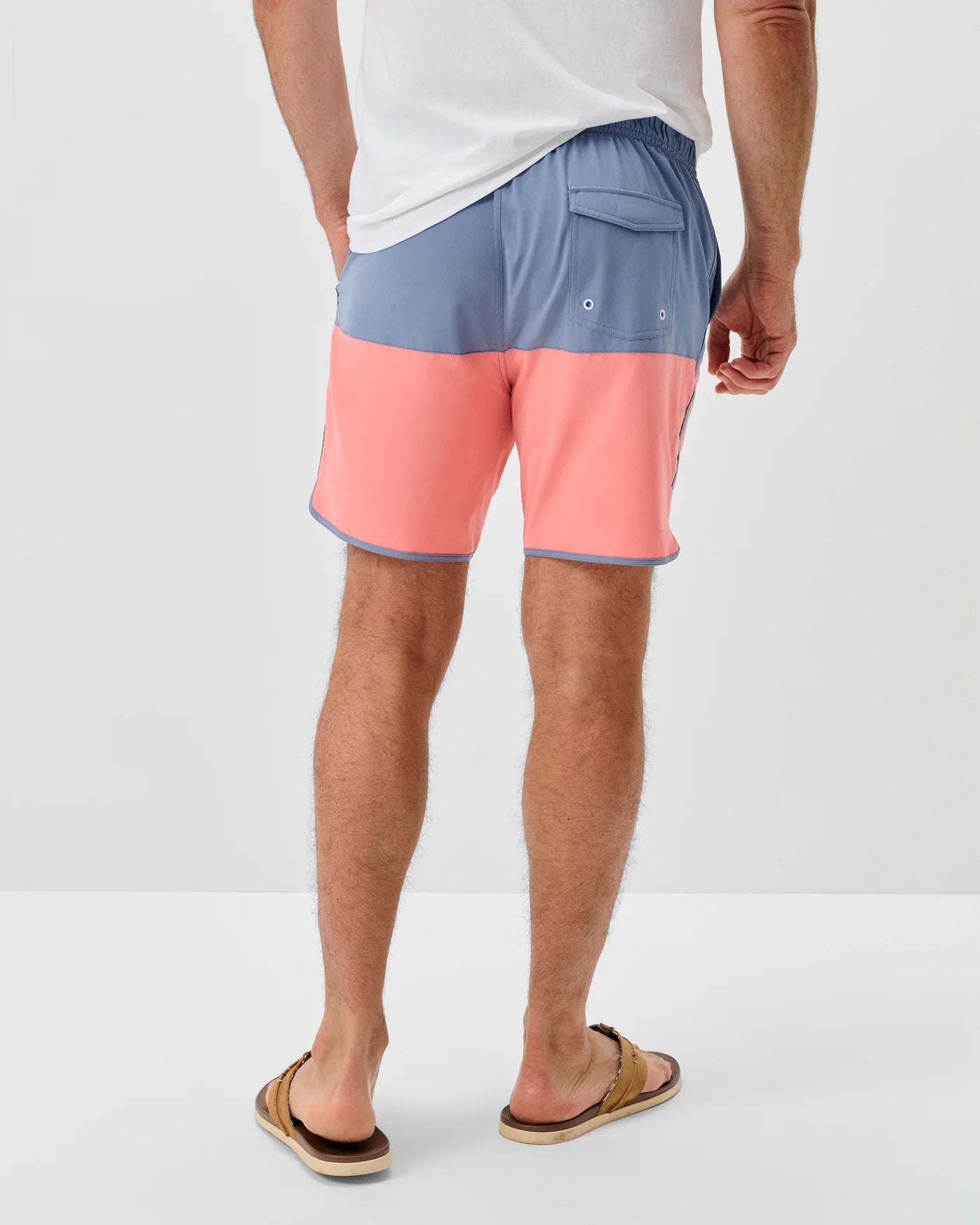 Johnnie O. | Tully Half Elastic 7" Surf Shorts | Back | Vagabond | Apparel | Boutique