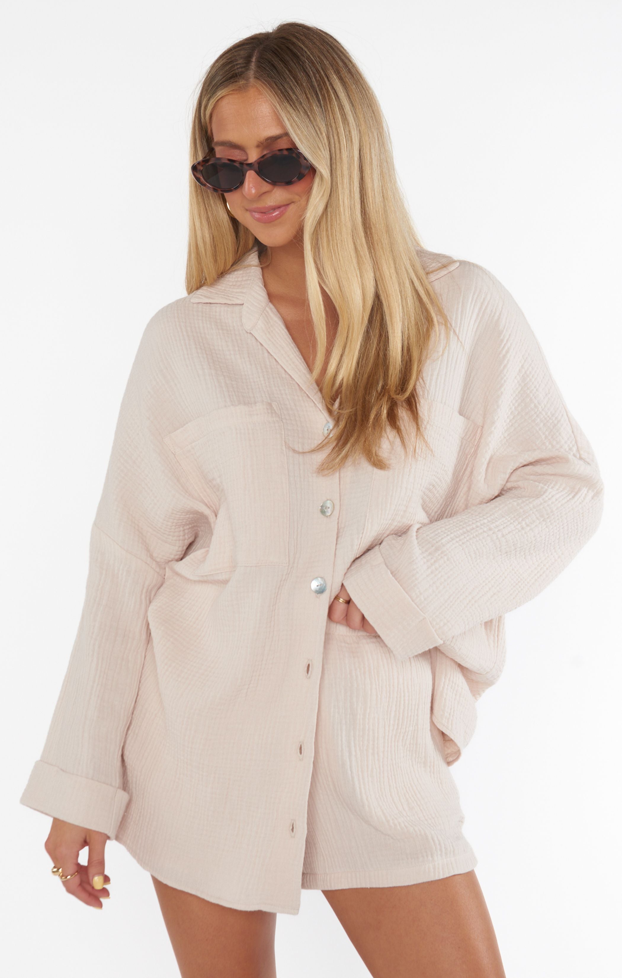 Show Me Your Mumu Johns Button Down Gauze Shirt | Vagabond Apparel Boutique