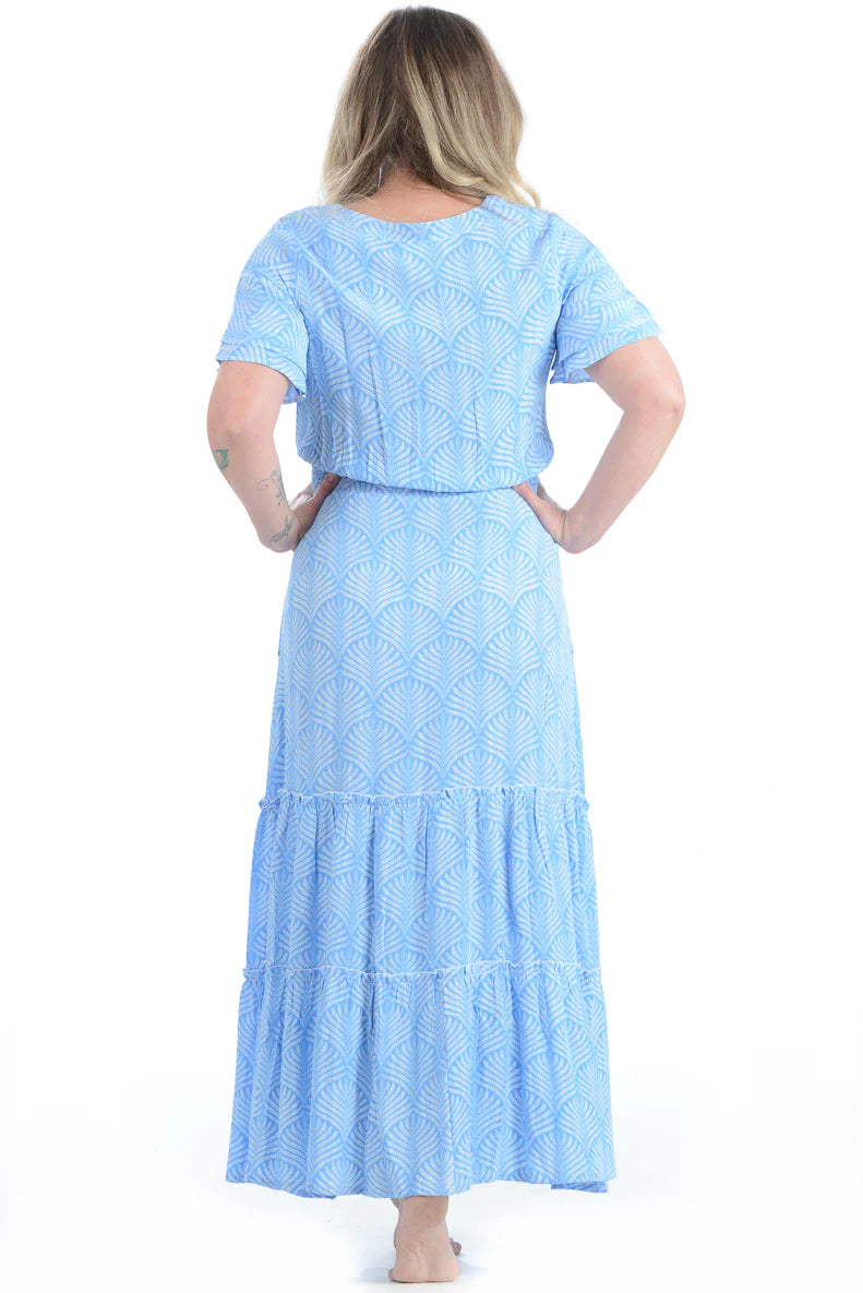 Walker & Wade Christina Dress Periwinkle Palm | Vagabond Apparel Boutique