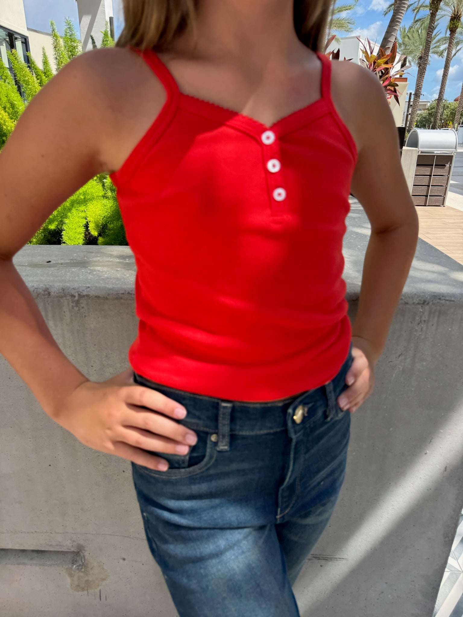 Katie J | Hailey Henley Solid Cami | Vagabond | Apparel | Boutique