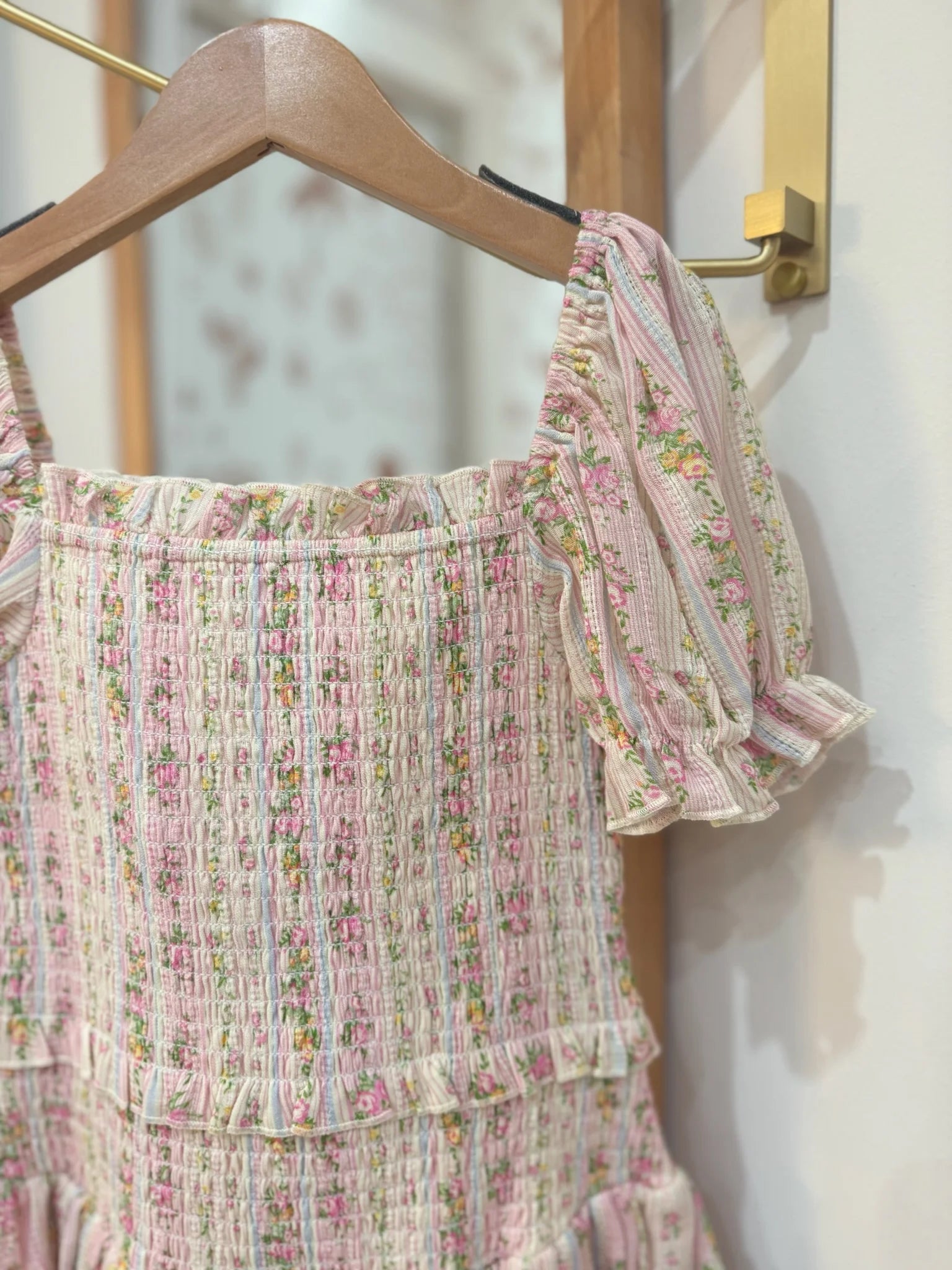 Katie J | Lainey Dress Floral Stripe | Vagabond | Apparel | Boutique