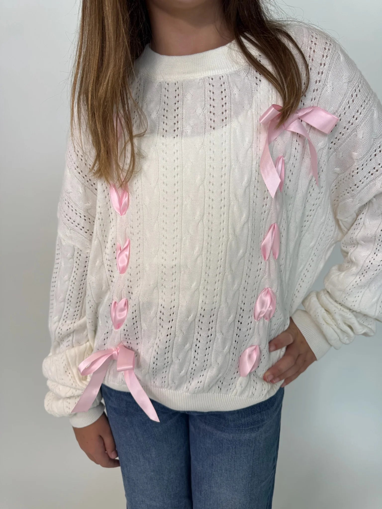 Katie J | Libby Sweater | Model | Close | Vagabond | Apparel | Boutique